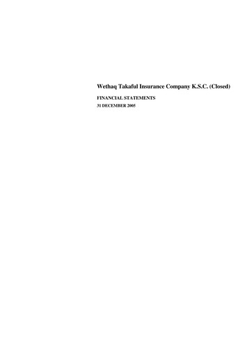 Thumbnail Wethaq Takaful Insurance Company K.S.C.P. Financial Statement 2005