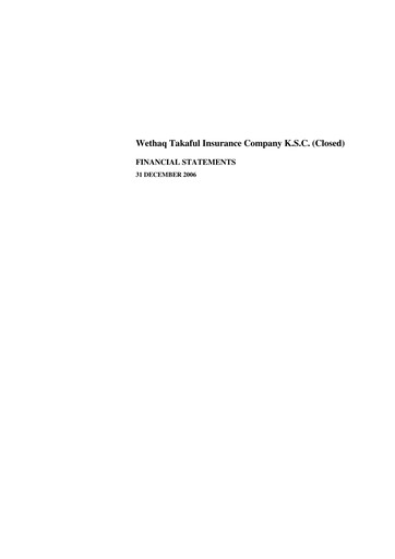 Thumbnail Wethaq Takaful Insurance Company K.S.C.P. Financial Statement 2006