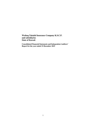 Thumbnail Wethaq Takaful Insurance Company K.S.C.P. Financial Statement 2015