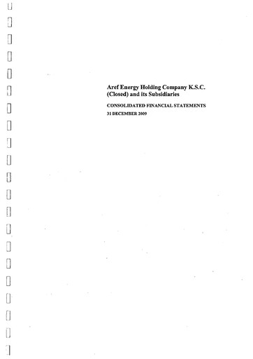 Vorschaubild The Energy House Holding Company Finanzmitteilung 2009