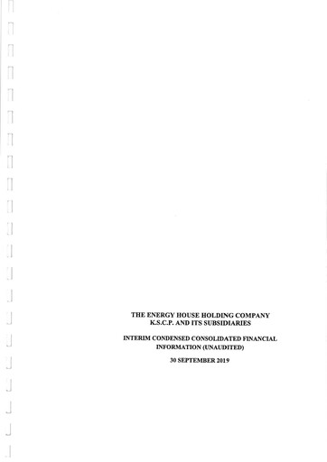 Vorschaubild The Energy House Holding Company Finanzmitteilung 2019-9m