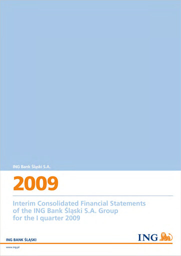 Thumbnail ING Bank Slaski Quarterly Report 2009-q1