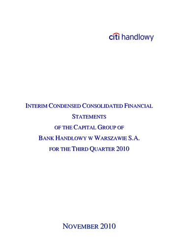 Thumbnail Bank Handlowy w Warszawie Quarterly Report 2010-q3