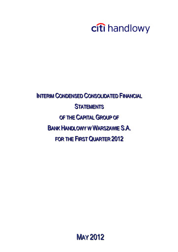 Thumbnail Bank Handlowy w Warszawie Quarterly Report 2012-q1