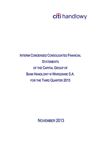 Thumbnail Bank Handlowy w Warszawie Quarterly Report 2013-q3