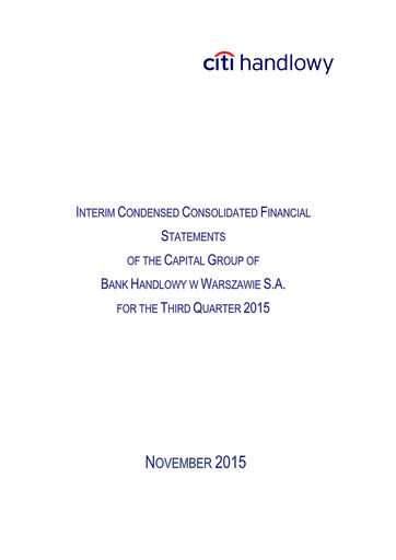 Thumbnail Bank Handlowy w Warszawie Quarterly Report 2015-q3