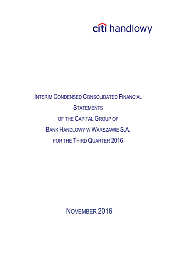 Thumbnail Bank Handlowy w Warszawie Quarterly Report 2016-q3