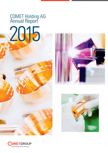 Thumbnail Comet Holding Annual Report 2015