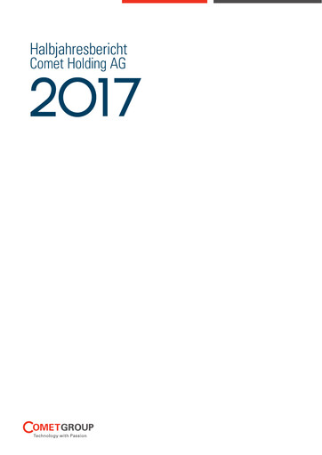 Thumbnail Comet Holding Half-year Report 2017-h1