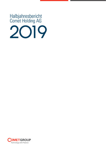 Thumbnail Comet Holding Half-year Report 2019-h1