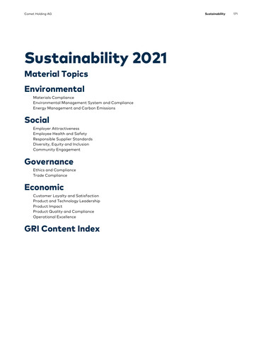 Vorschaubild Comet Holding Nachhaltigkeitsbericht 2021