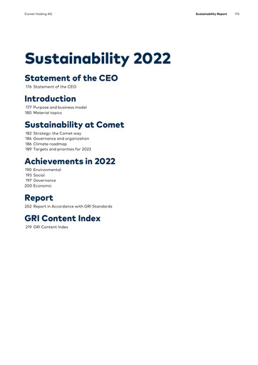 Vorschaubild Comet Holding Nachhaltigkeitsbericht 2022