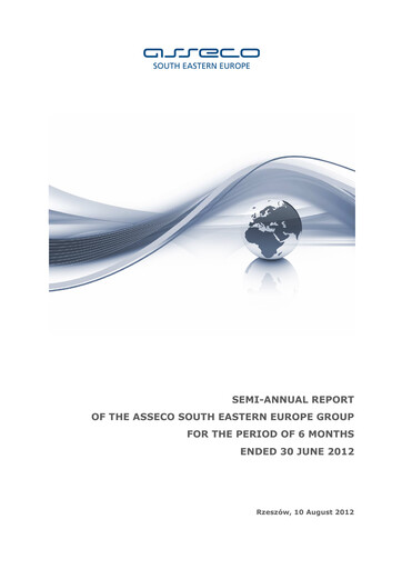 Thumbnail Asseco South Eastern Europe Half-year Report 2012