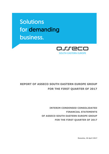 Thumbnail Asseco South Eastern Europe Quarterly Report 2017-q1