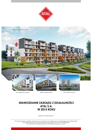 Vorschaubild Atal S.A. Jahresbericht 2015
