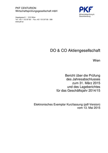 Thumbnail DO & CO Aktiengesellschaft Financial Statement 2014-2015