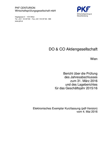 Thumbnail DO & CO Aktiengesellschaft Financial Statement 2015-2016
