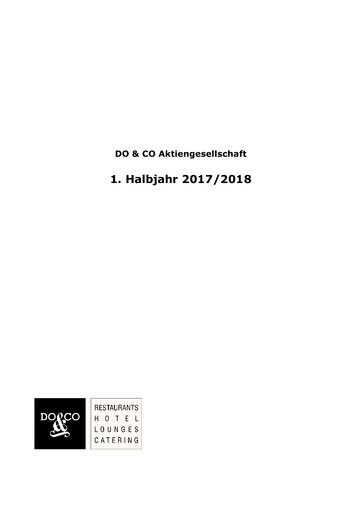 Thumbnail DO & CO Aktiengesellschaft Half-year Report 2017-h1