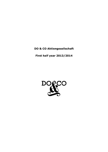 Thumbnail DO & CO Aktiengesellschaft Half-year Report 2013-h1