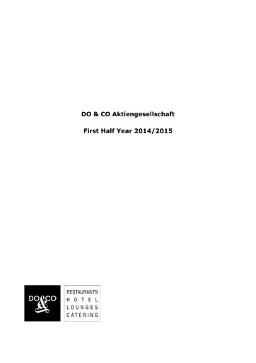 Thumbnail DO & CO Aktiengesellschaft Half-year Report 2014-h1