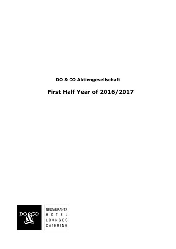 Thumbnail DO & CO Aktiengesellschaft Half-year Report 2016-h1