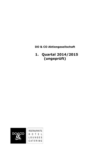 Thumbnail DO & CO Aktiengesellschaft Quarterly Report 2014-q1