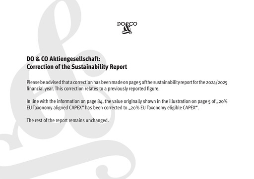 Thumbnail DO & CO Aktiengesellschaft Sustainability Report 2024-2025