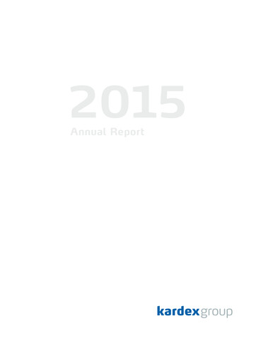 Thumbnail Kardex Holding Annual Report 2015