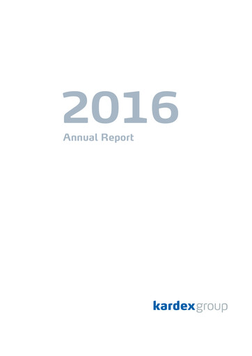 Thumbnail Kardex Holding Annual Report 2016