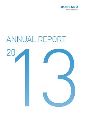 Thumbnail Bossard Holding Annual Report 2013