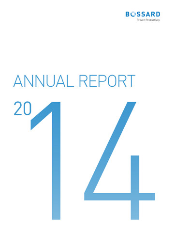 Thumbnail Bossard Holding Annual Report 2014