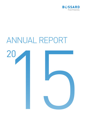 Thumbnail Bossard Holding Annual Report 2015