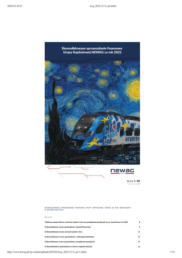 Thumbnail Newag Financial Statement 2022