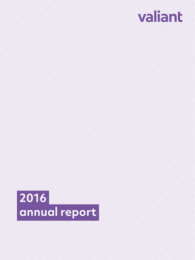 Thumbnail Valiant Holding Annual Report 2016