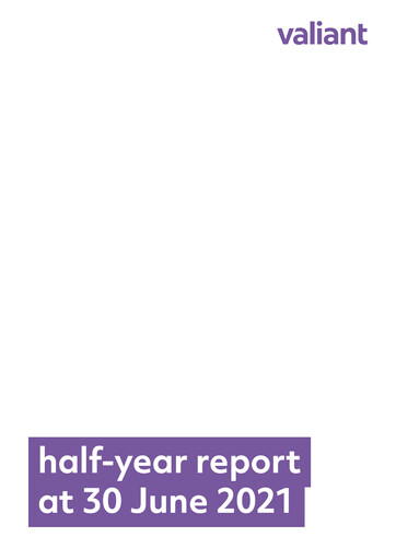 Thumbnail Valiant Holding Half-year Report 2021-h1