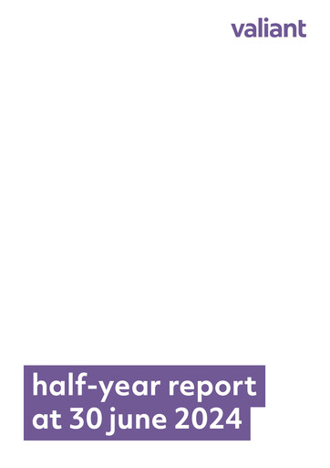 Thumbnail Valiant Holding Half-year Report 2024-h1