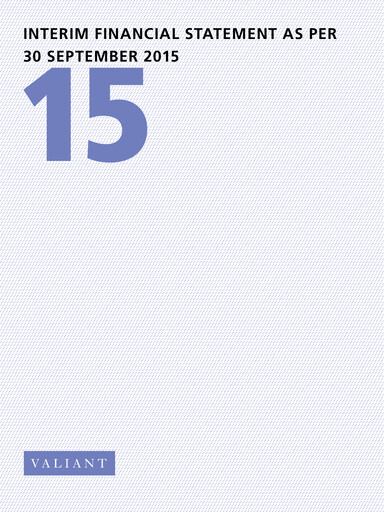 Thumbnail Valiant Holding Quarterly Report 2015-q3