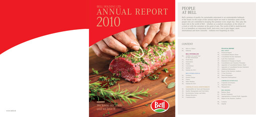 Thumbnail Bell Food Group Annual Report 2010