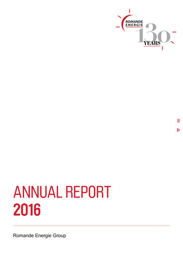 Thumbnail Romande Energie Annual Report 2016