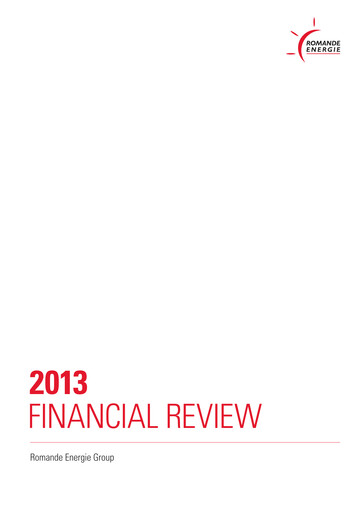 Thumbnail Romande Energie Financial Statement 2013