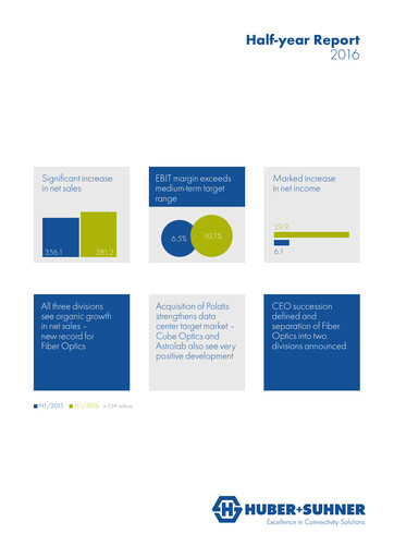 Vorschaubild Huber+Suhner Halbjahresbericht 2016-h1