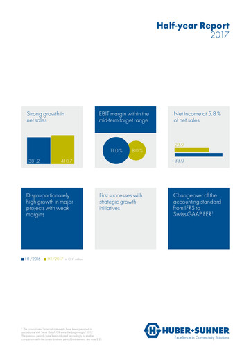 Vorschaubild Huber+Suhner Halbjahresbericht 2017-h1