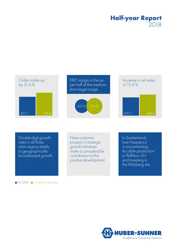 Vorschaubild Huber+Suhner Halbjahresbericht 2018-h1