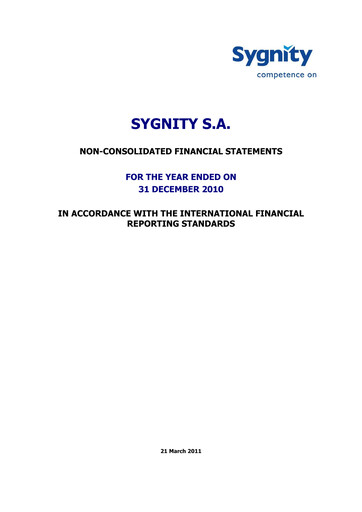 Thumbnail Sygnity Financial Statement 2010