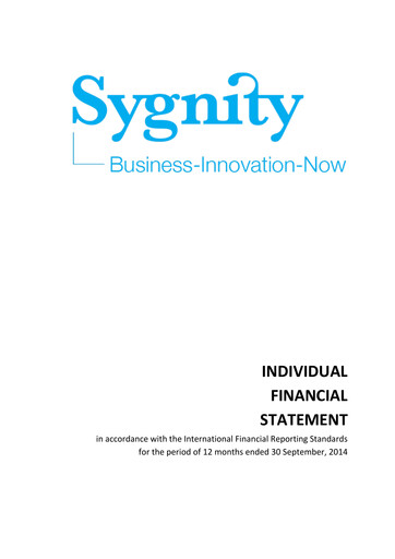 Thumbnail Sygnity Financial Statement fy2014