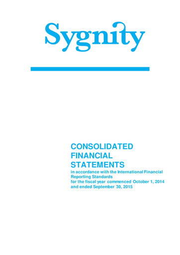 Thumbnail Sygnity Financial Statement fy2015