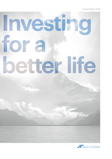 Vorschaubild Aevis Victoria Jahresbericht 2016