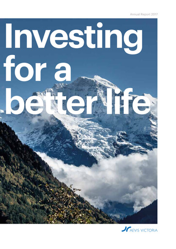 Vorschaubild Aevis Victoria Jahresbericht 2017