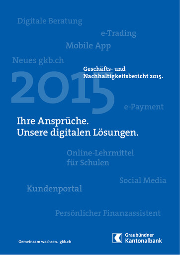 Vorschaubild Graubündner Kantonalbank Jahresbericht 2015