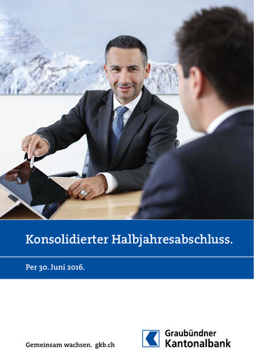 Miniature Graubündner Kantonalbank Rapport semestriel 2016-h1